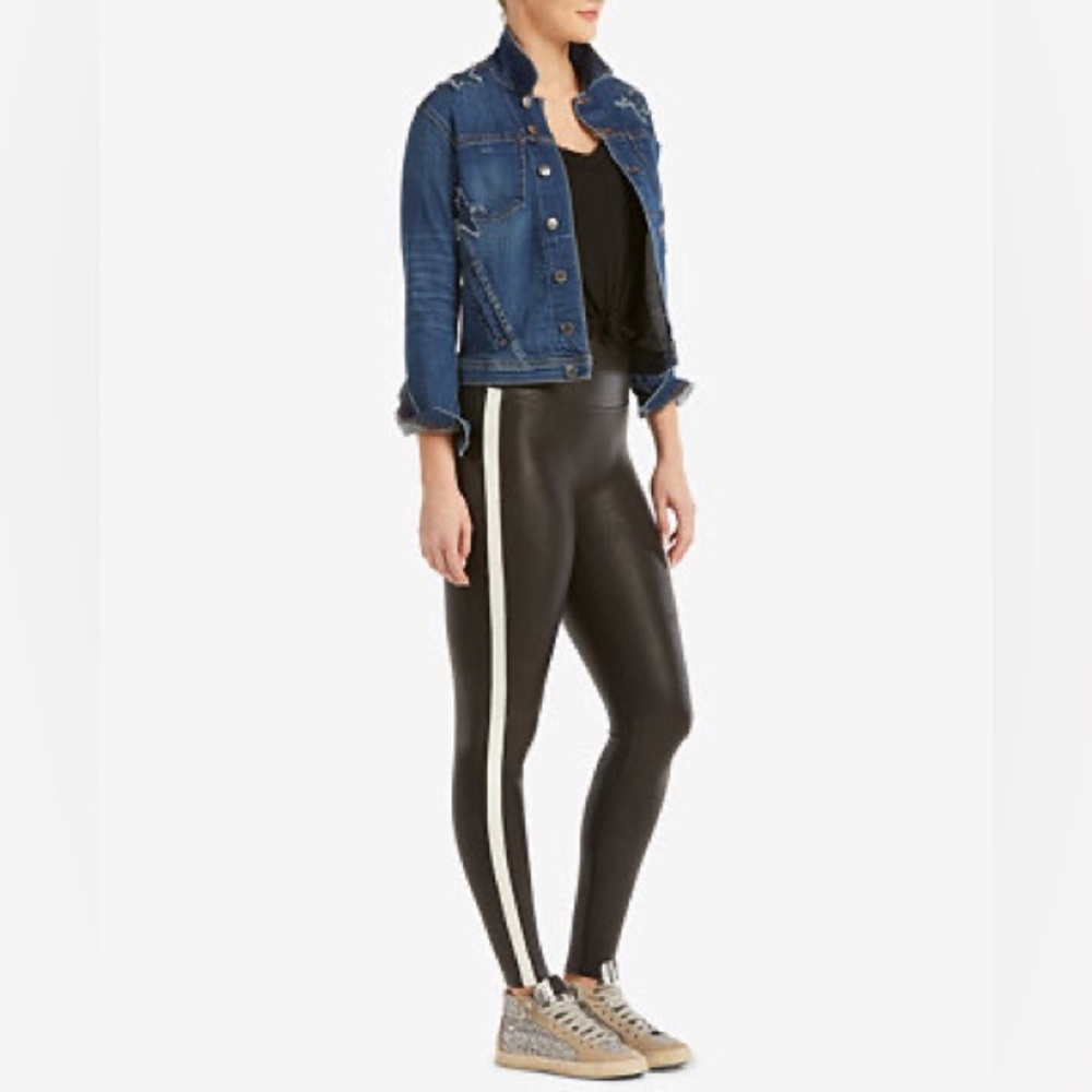 Spanx Faux Leather Legging with Side Stripe